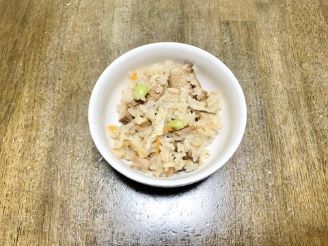 切り餅レシピ　角煮入り五目おこわ風